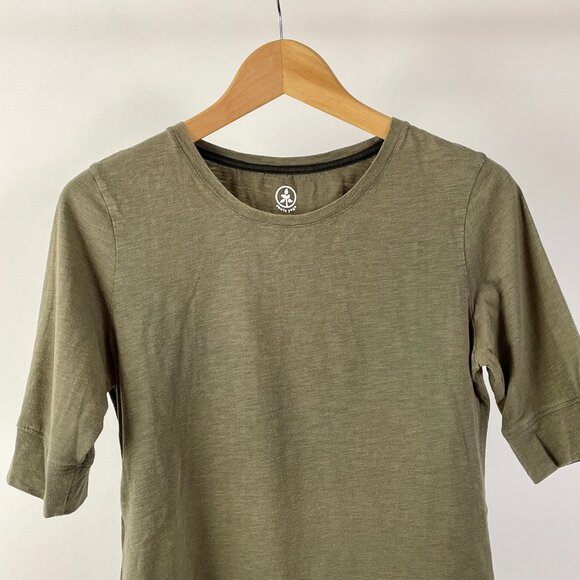 Women's Roots Yoga Cotton Tunic Top, Sage Green, Size M - Picture 2 of 9